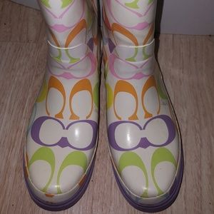 Coach rubber boots